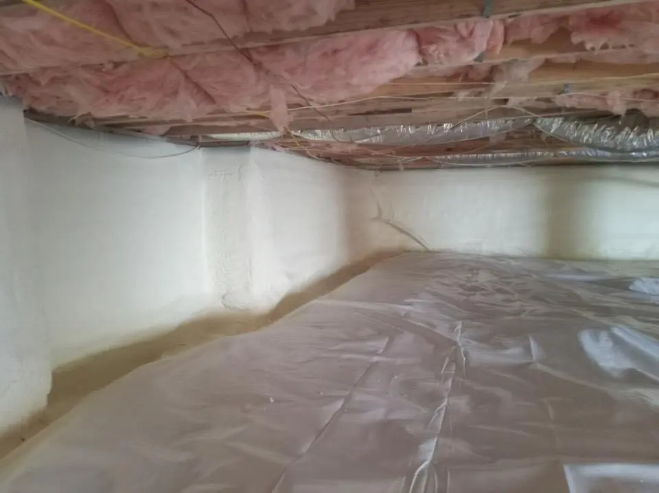 Crawl space encapsulation with closed-cell spray foam for Spray Foam Roofing in Burbank